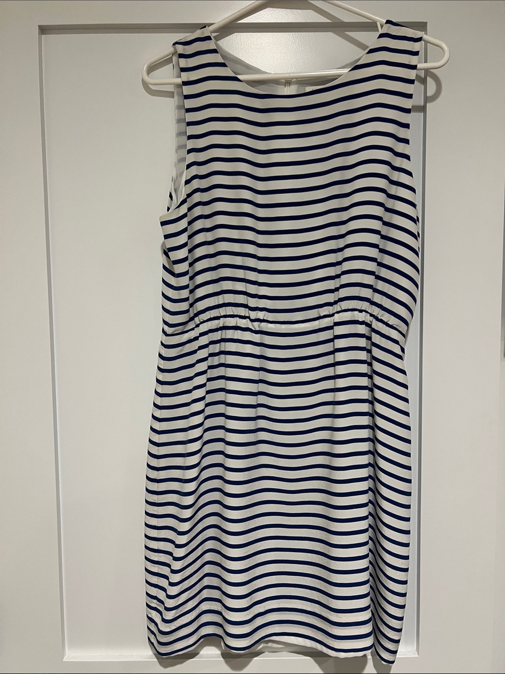 J crew Striped Sleeveless Navy and White Women’s Dress